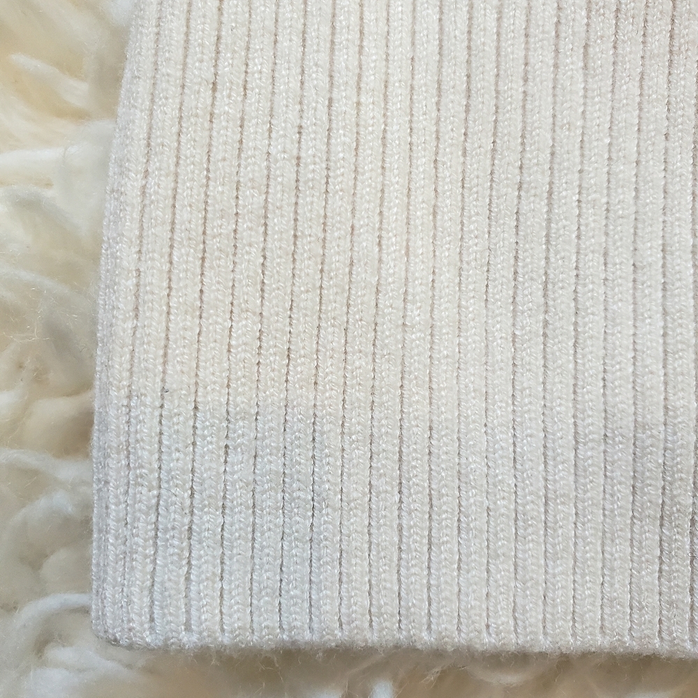 Zara Ribbed Knit Coat M Cream NWT - Picture 9 of 14